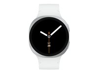 Samsung Galaxy Watch8 - 44 mm - silver - smart watch with sport band - rubber - white - band size: M/L - display 1.47" - 32 G