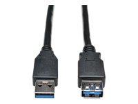 Eaton Tripp Lite Series USB 3.0 SuperSpeed Extension Cable - USB M/F, Black, 3 ft. (0.91 m)