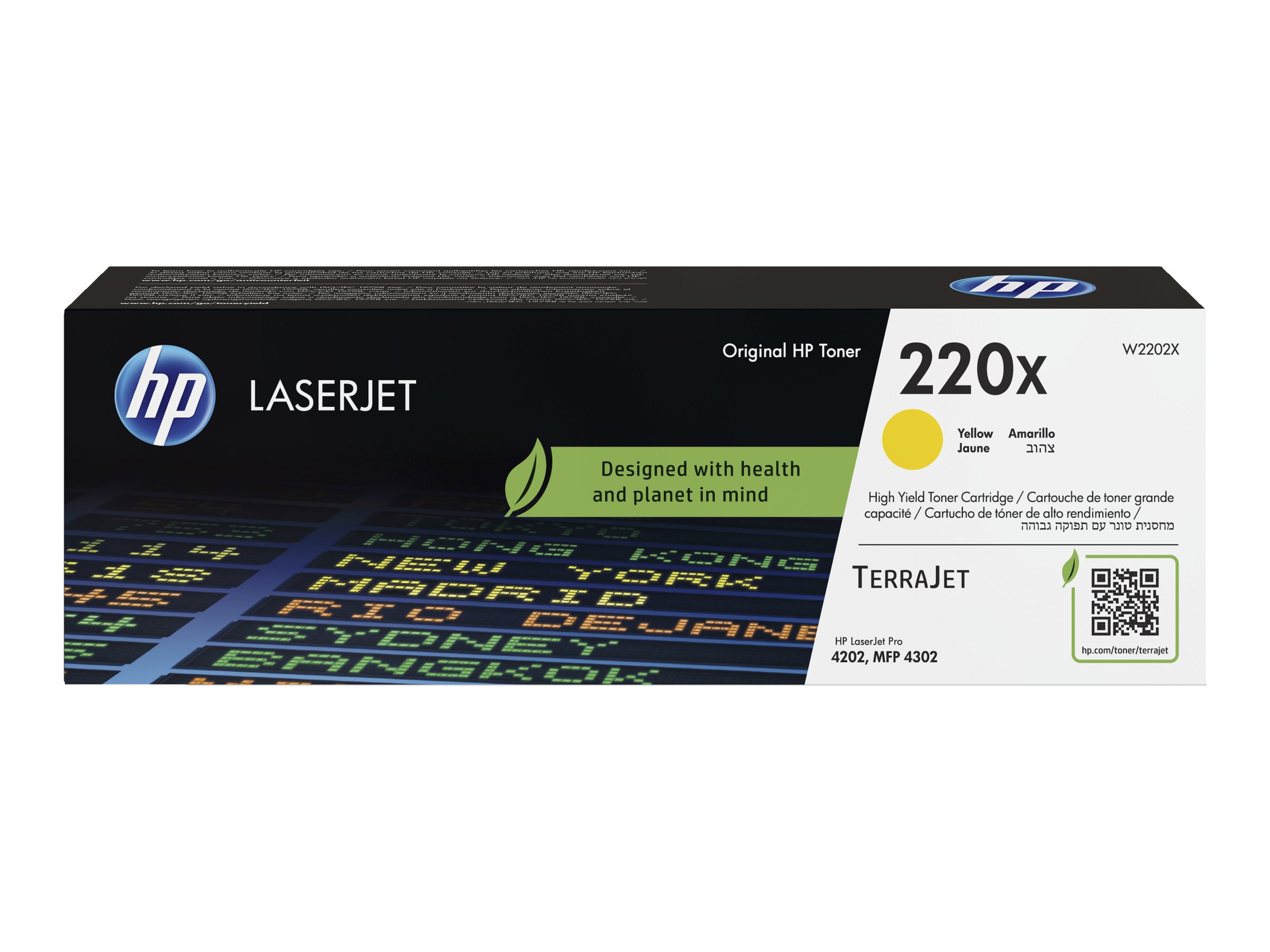 Hp 220x High Yield Yellow Original Laserjet Toner Cartridge W2202x