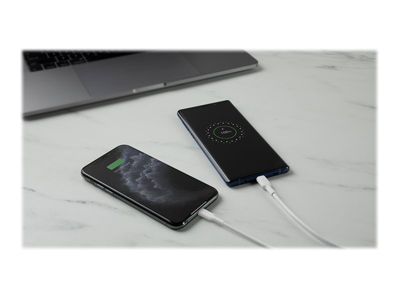 Belkin BoostCharge Wall Charger power adapter 2 x USB 24 Usage / lifestyle Close-up 72020