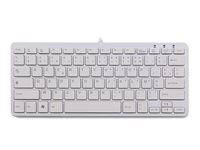 R-Go Compact Tastatur, AZERTY (FR), hvid, kablet Tastatur Kabling Fransk