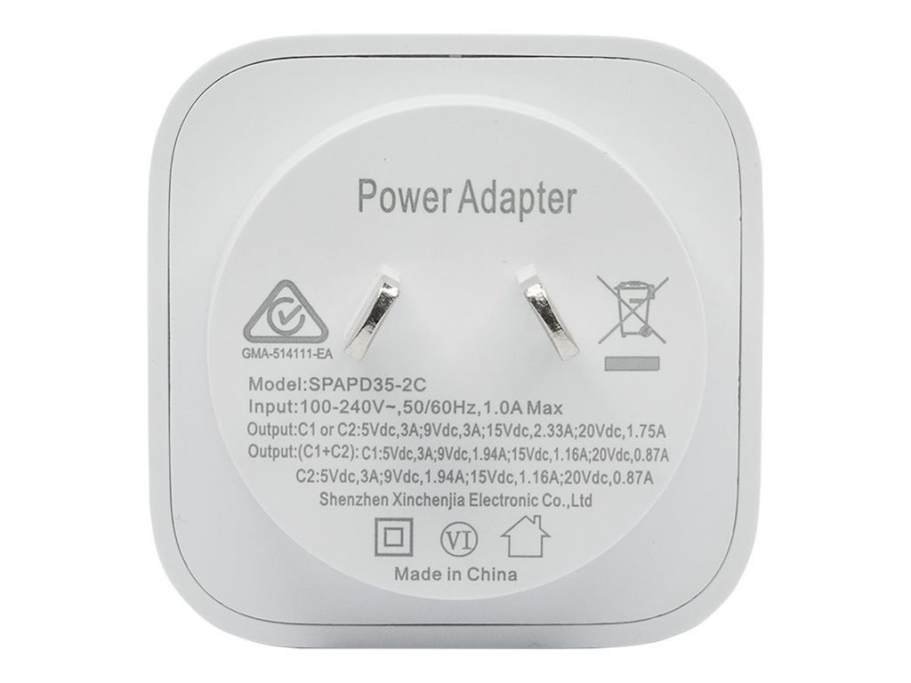 Dynamix power adapter 24 pin USB-C 35 Product shot Front 79650