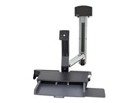 Ergotron StyleView Sit-Stand Combo System with Worksurface and Small CPU Holder - Mounting kit (handle, CPU holder, 2 track covers, 2 cable channels, wrist rest, display mount, keyboard tray, wall CPU mount, slide-out mouse tray, VESA mount bracket, wall track 34", CPU spacer, CPU and arm track mount bracket kits, barcode scanner and mouse holder, combo arm) - for LCD display / PC equipment - aluminium, high-grade plastic - polished aluminium - screen size: up to 24"