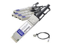 AddOn - Câble d'attache directe 40GBase - Conformité TAA - SFP+ (M) pour QSFP+ (M) 