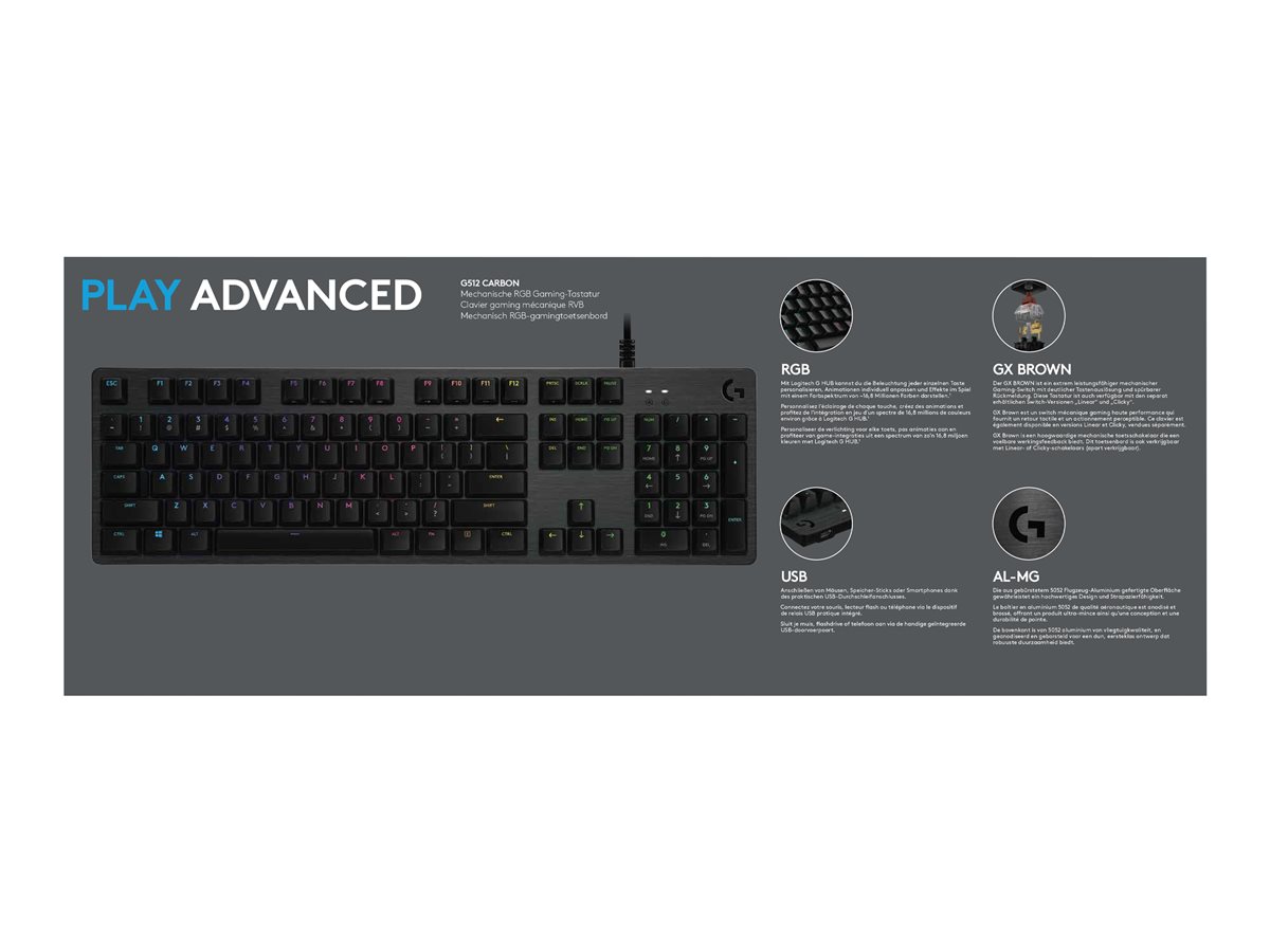 LOGITECH Logitech G512 Gaming KBD w/GX Brown PT – foto 6