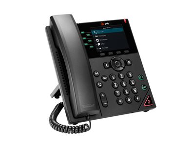 HP Poly VVX 350 6-Line IP Phone and PoE