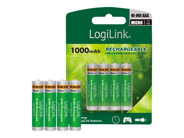 Akumulatory AAA Ni-MH LogiLink LR03RB4, Micro, 1.2V, 4szt