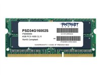 Patriot DDR3  4GB 1600MHz CL11  Ikke-ECC SO-DIMM  204-PIN