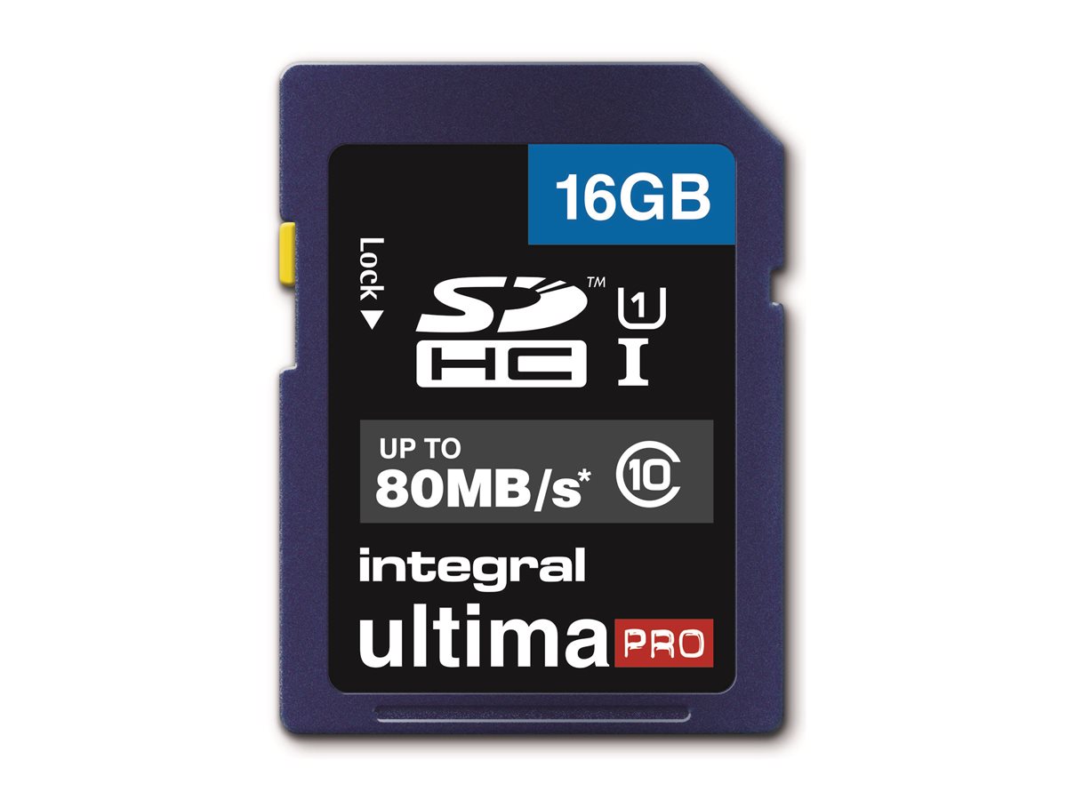 Integral Ultimapro Flash Memory Card 16 Gb Sdhc Uhs I Integral Ultimapro Flash Memory Card 16 Gb Sdhc Uhs I