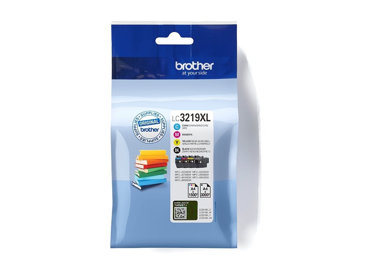 Brother Lc3219xl Value Pack 4 Pack Xl Black Yellow Cyan Magenta Original Ink Cartridge