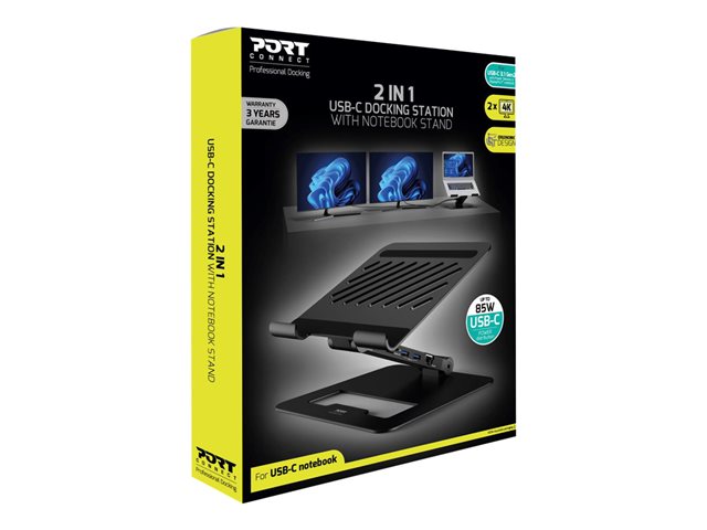PORT connect - station d\'accueil - USB-C - 2 x HDMI - GigE