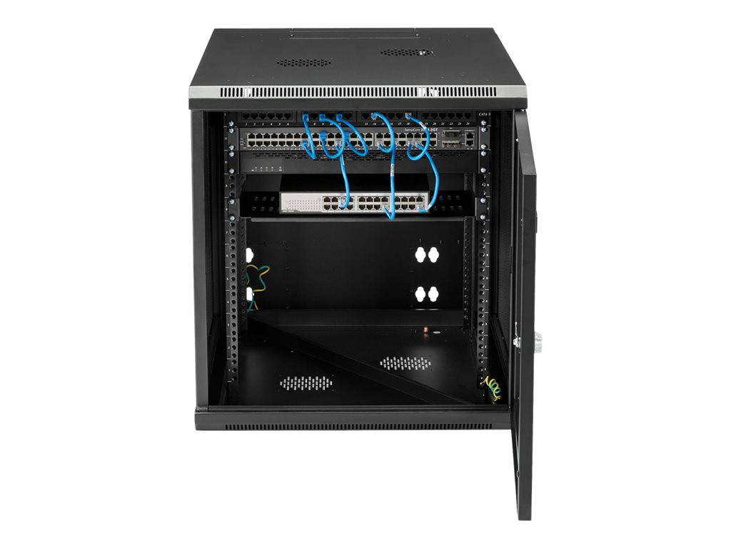 StarTech.com 12U 19" Wall Mount Network Cabinet, 4 Post 24" Deep Hinged ...