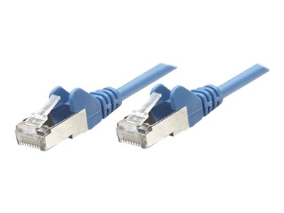 Intellinet Network Patch Cable, Cat5e, 15m, Blue, CCA, SF/UTP, PVC, RJ45, Gold Plated Contacts, Snagless, Booted, Polybag