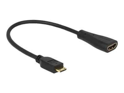 DELOCK HDMI Kabel Ethernet A -> mini C Bu/St 0.23m