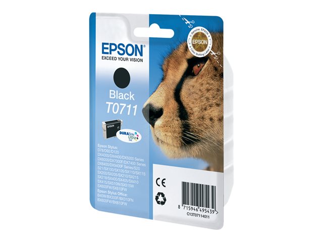 Image of Epson T0711 - black - original - ink cartridge