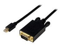 StarTech.com 3 ft Mini DisplayPort to VGA Adapter Cable - mDP to VGA Video Converter - Mini DP to VGA Cable for Mac / PC 1920x1200 - Black (MDP2VGAMM3B) Video transformer