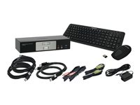 IOGEAR GCS1932-KM 2-Port 4K DisplayPort1.2 KVMP with Wireless Keyboard and Mouse 