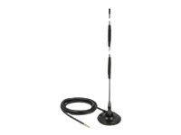 Delock LTE Antenna SMA plug 7 dBi fixed omnidirectional with magnetic base and connection cable (RG-58, 3 m) outdoor black