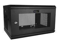 StarTech.com 2 Post 6U 19" Wall Mount Network Cabinet, 15" Deep Locking IT Switch Depth Enclosure, Vented Computer/Electronic