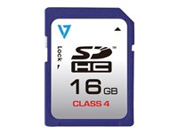 V7 VASDH16GCL4R - flash memory card - 16 GB - SDHC