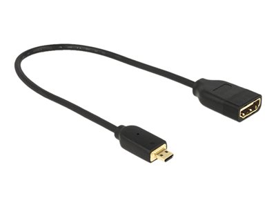 DELOCK HDMI Kabel Ethernet A ->micro D Bu/St 0.20m 3D 4K - 65687