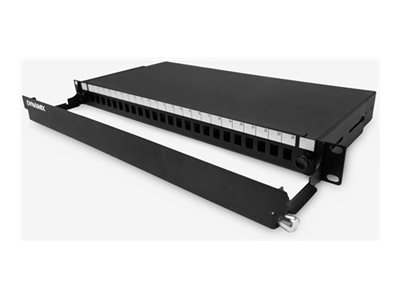 Dynamix patch panel 1U 19 Product shot Right-angle 79250