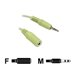 C2G 6ft 3.5mm M/F Stereo Audio Extension Cable (PC-99 Color-Coded)