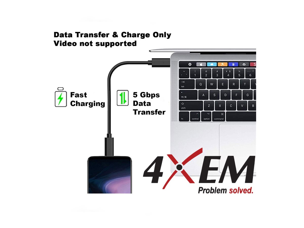 4XEM - USB cable - 24 pin USB-C (M) to 24 pin USB-C (M)