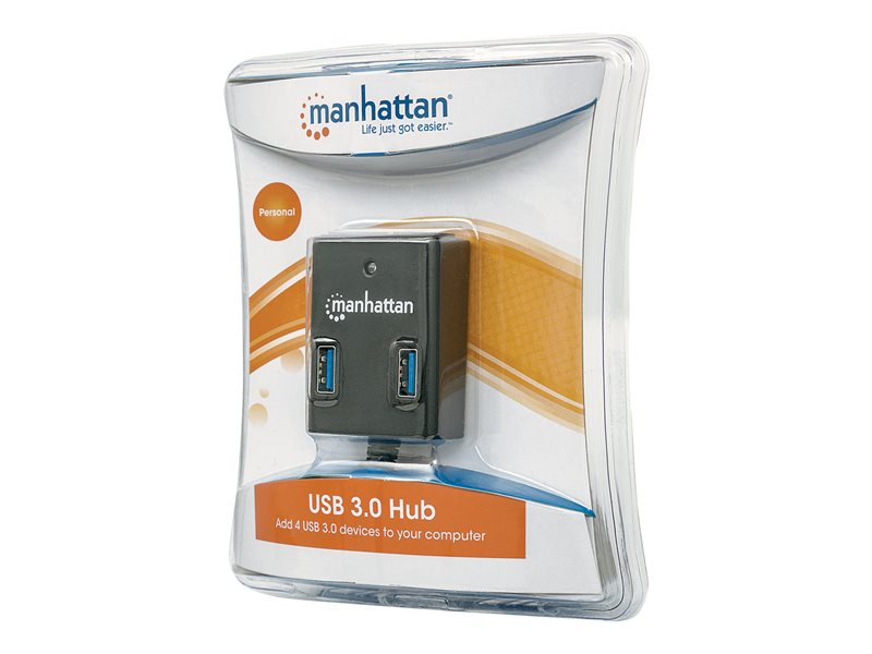 MANHATTAN 162296 Manhattan Hub SuperSpeed USB 3.0, 4 portowy