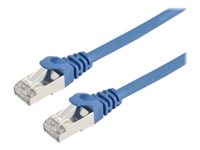 Prokord CAT 6a Kabel med afskærmning med folie og kobberfletning (SFTP 3m Netværkskabel Blå 