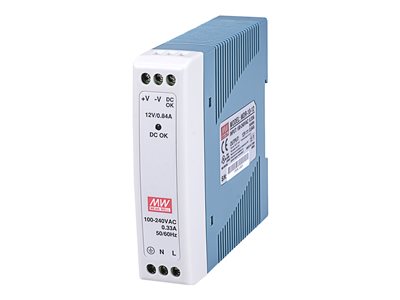 Mean Well MDR-10-12 Power adapter (DIN rail mountable) AC 85-264/ DC 120-370 V 10 Wat