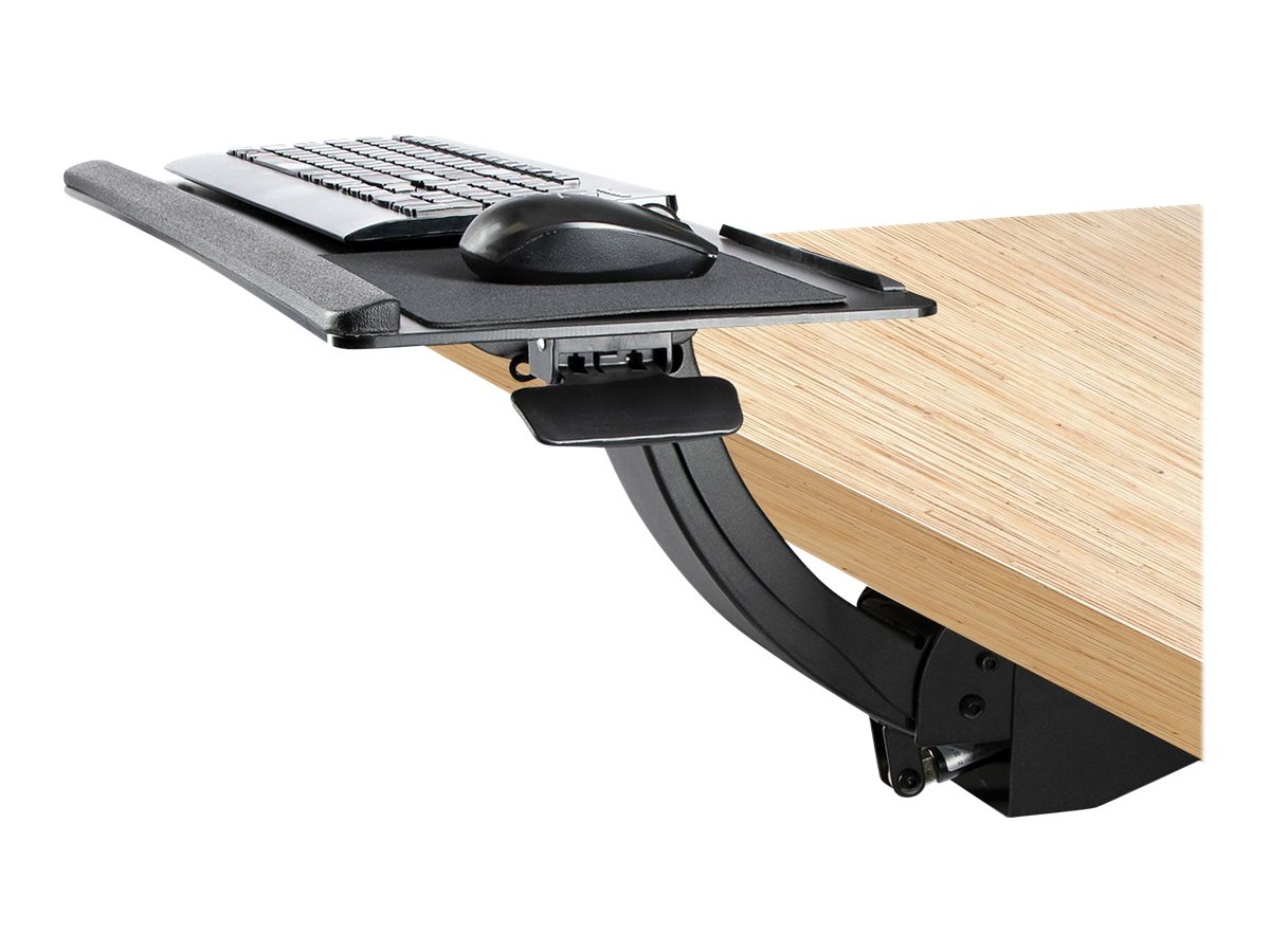 Plateau Coulissant Pour Clavier YOSADIER - Support Sous Bureau Ergonomique Noir - Dimensions 51.5x27 Cm