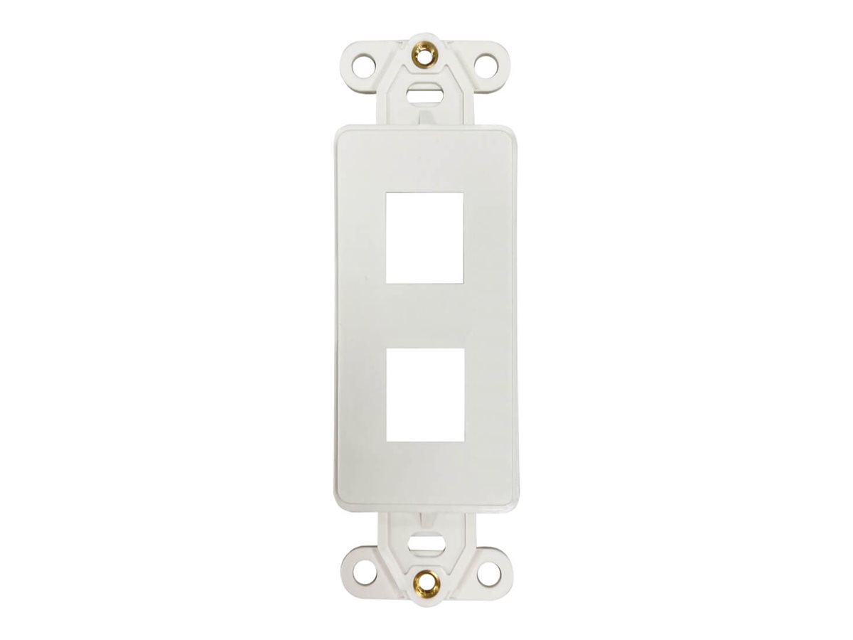 Eaton Tripp Lite Series 2-Port Antibacterial Wall-Mount Insert, Decora Style, Vertical, Ivory, TAA