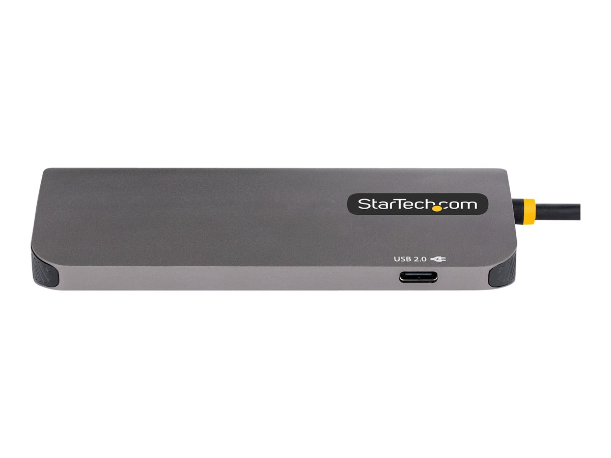 StarTech.com USB C Multiport Adapter, 4K 60Hz HDMI Video, 3-Port 5Gbps USB-A 3.2 Hub, 100W Power Delivery Passthrough, GbE, USB Type-C Mini Travel Dock with Charging, 12in/30cm Cable
