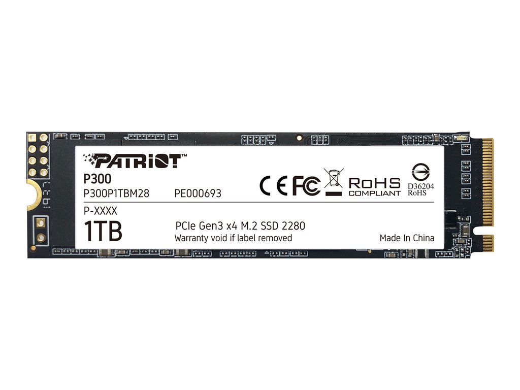 Dysk SSD Patriot P300 1TB M.2 2280 PCIe NVMe (2100/1650 MB/s)