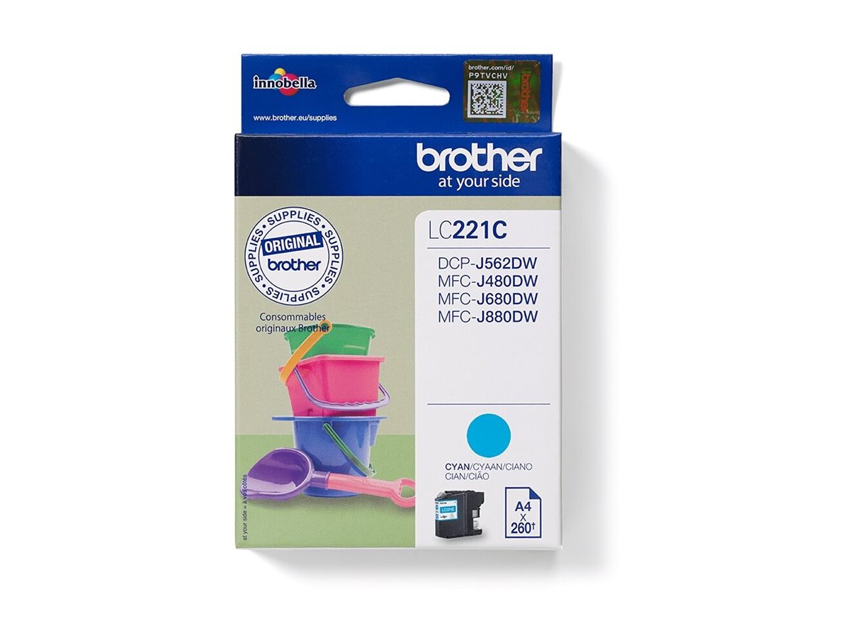 An image of Brother LC221C - cyan - original - ink cartridge