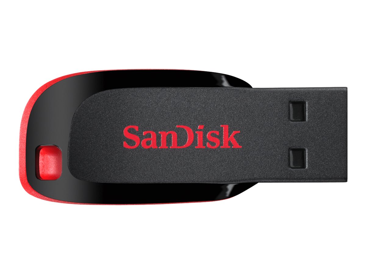 Luske Smitsom sygdom pas SanDisk Cruzer Blade 32GB USB 2.0 Sort Rød | In stock | Stort udvalg,  billige priser og hurtig levering