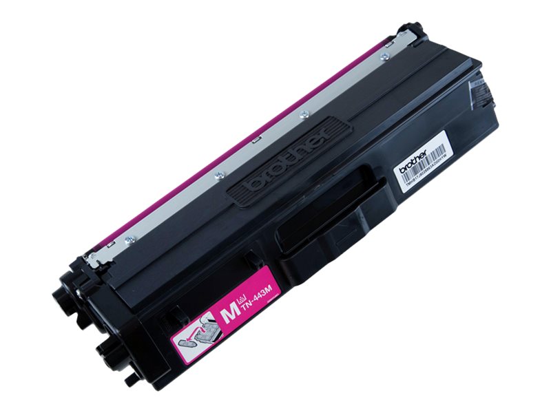Brother TN443M High Yield magenta original toner Product shot Left-angle 79450
