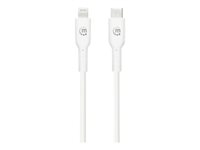 Manhattan USB-C to Lightning Cable, Charge & Sync, 2m, White, For Apple iPhone/iPad/iPod, Male to Male, MFi Certified (Apple approval program), 480 Mbps (USB 2.0), Hi-Speed USB, Lifetime Warranty, Box - Lightning cable - 2 m