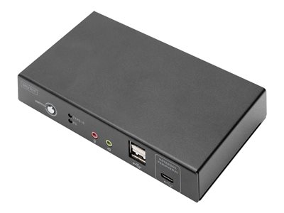 DIGITUS KVM Switch,2-Port,4K30Hz,USB-C/USB/HDMIin,HDMIout