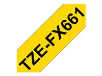 BROTHER TZEFX661 36mm Black on White FL