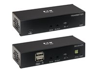 Tripp Lite DisplayPort over Cat6 KVM Extender Kit, Transmitter and Receiver, USB, 4K 30Hz, DP1.2a, PoC, HDCP 2.2, 230 ft., TAA Video/audio ekspander