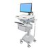 Ergotron StyleView Cart with LCD Arm, LiFe Powered, 2 Tall Drawers
