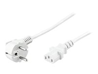 MicroConnect Strøm CEE 7/7 (male) - Strøm IEC 60320 C13 Hvid 5m Strømkabel