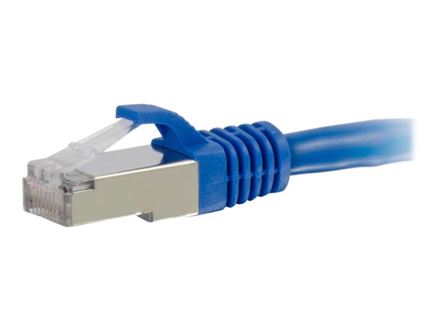 C2G Cat6a Booted Shielded (STP) Network Patch Cable - patch kabel - 30 m - modrá – foto 2