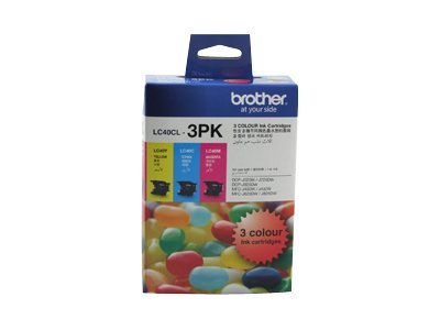 Brother LC40CL3PK yellow cyan magenta original ink Product shot 74350