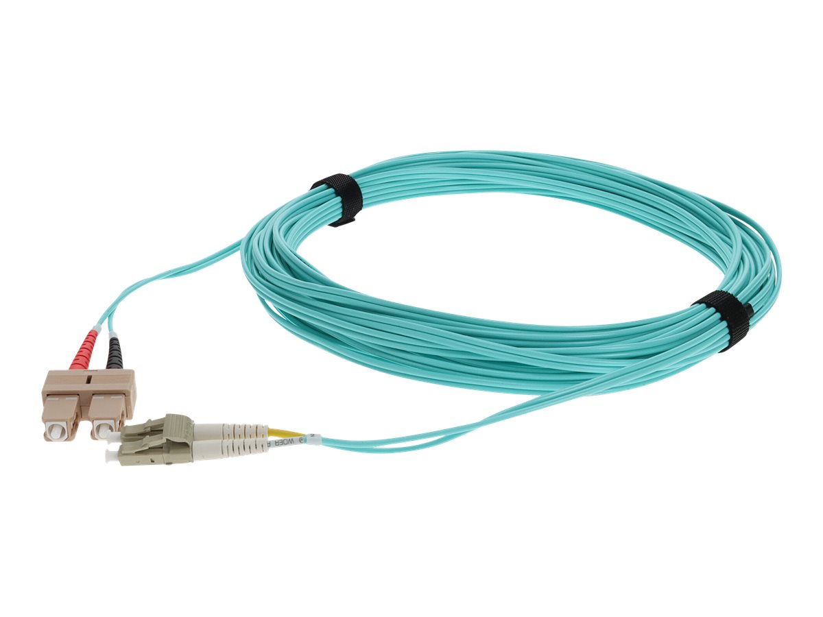 AddOn 8m LC to SC OM4 Aqua Patch Cable