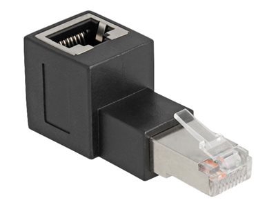 DELOCK RJ45 Stecker zu RJ45 Bu Adapter Cat.6A 90° gewinkelt