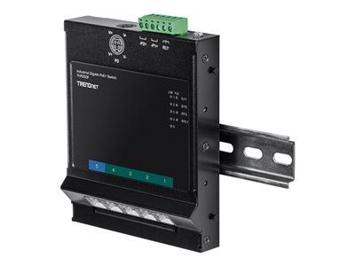 10-Port Hardened Industrial Gigabit DIN-Rail Switch - TRENDnet TI-G102