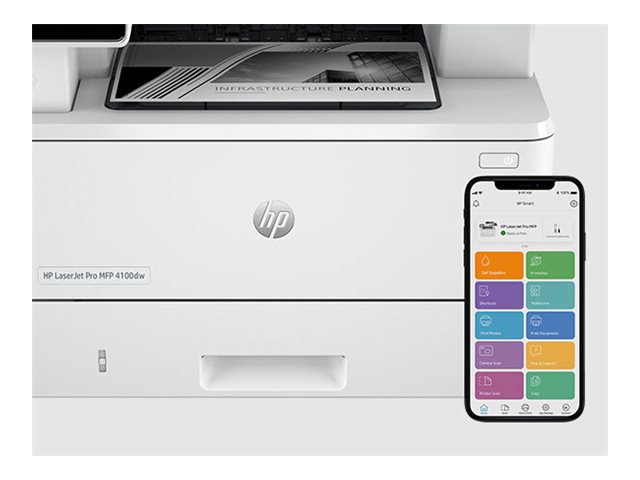 HP LaserJet Pro MFP 4101fdn multifunction printer Usage / lifestyle Front 72592